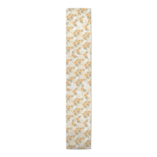 72" Watercolor Pumpkin Polyester Twill Table Runner